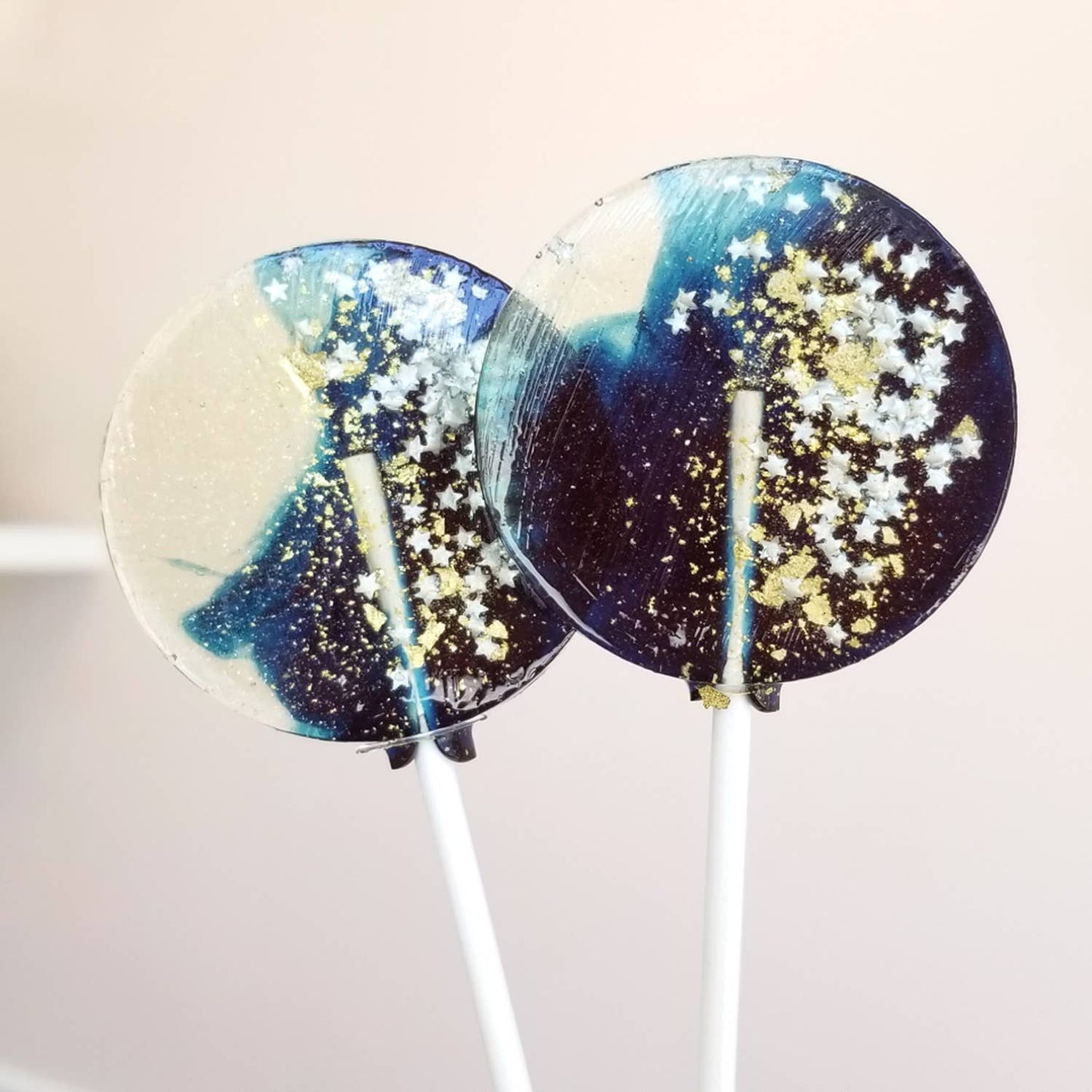 Navy Star Galaxy Lollipops, Blueberry Flavor