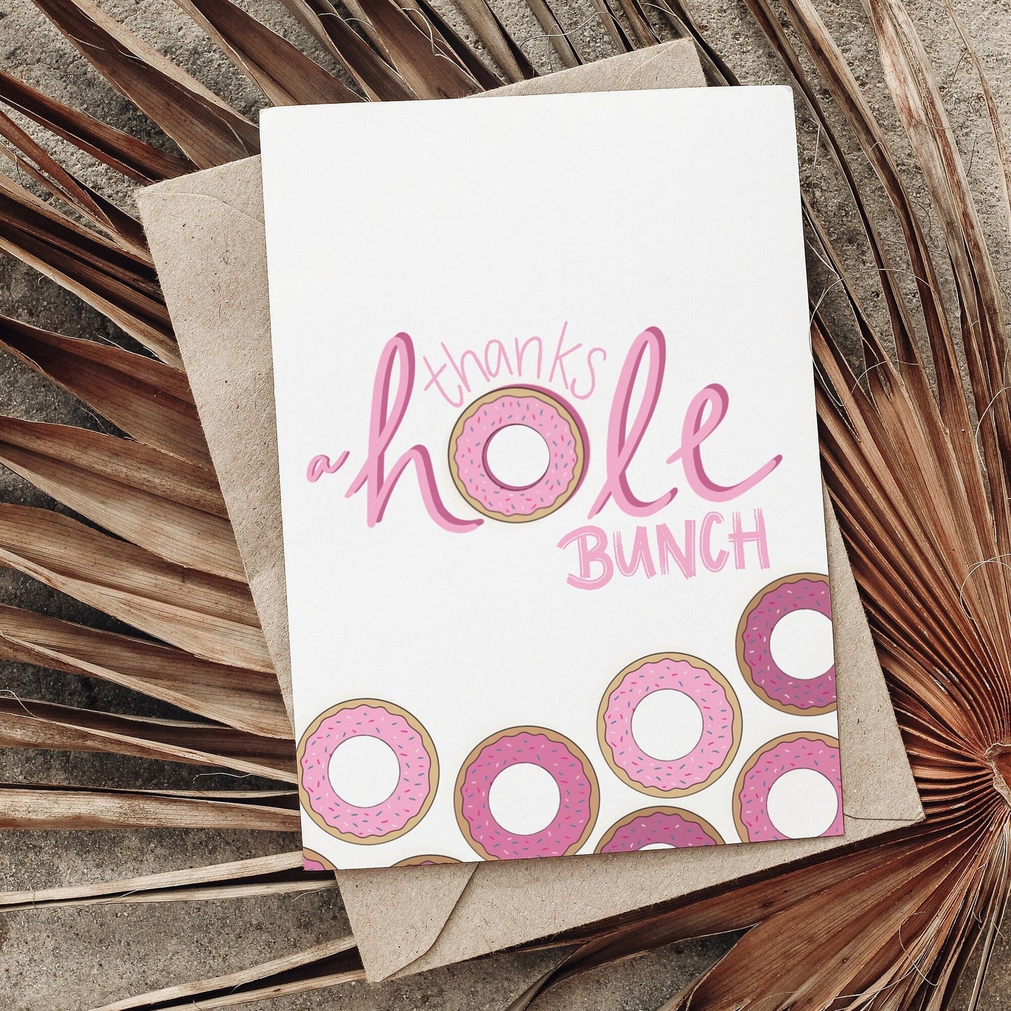 Thanks a "Hole" Bunch Donut Thank You Greeting Card