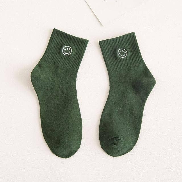 Smiley Quarter Socks