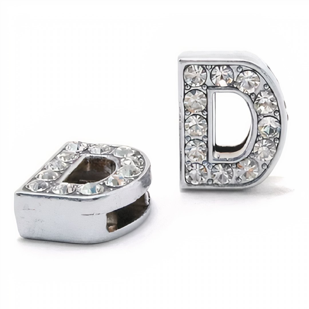ClaudiaG Pavé Letters -Silver Charms