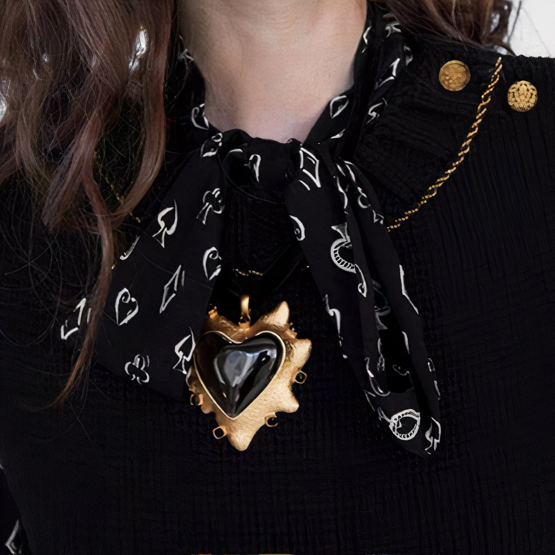 ClaudiaG Black Heart Necklace