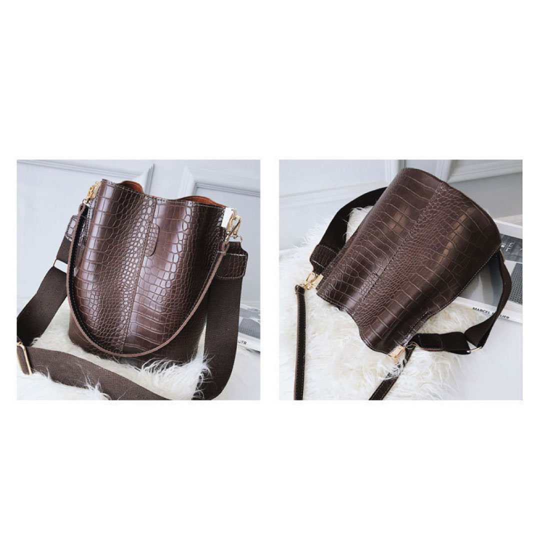 ClaudiaG Blake Shoulder Bag -Chocolate Croc