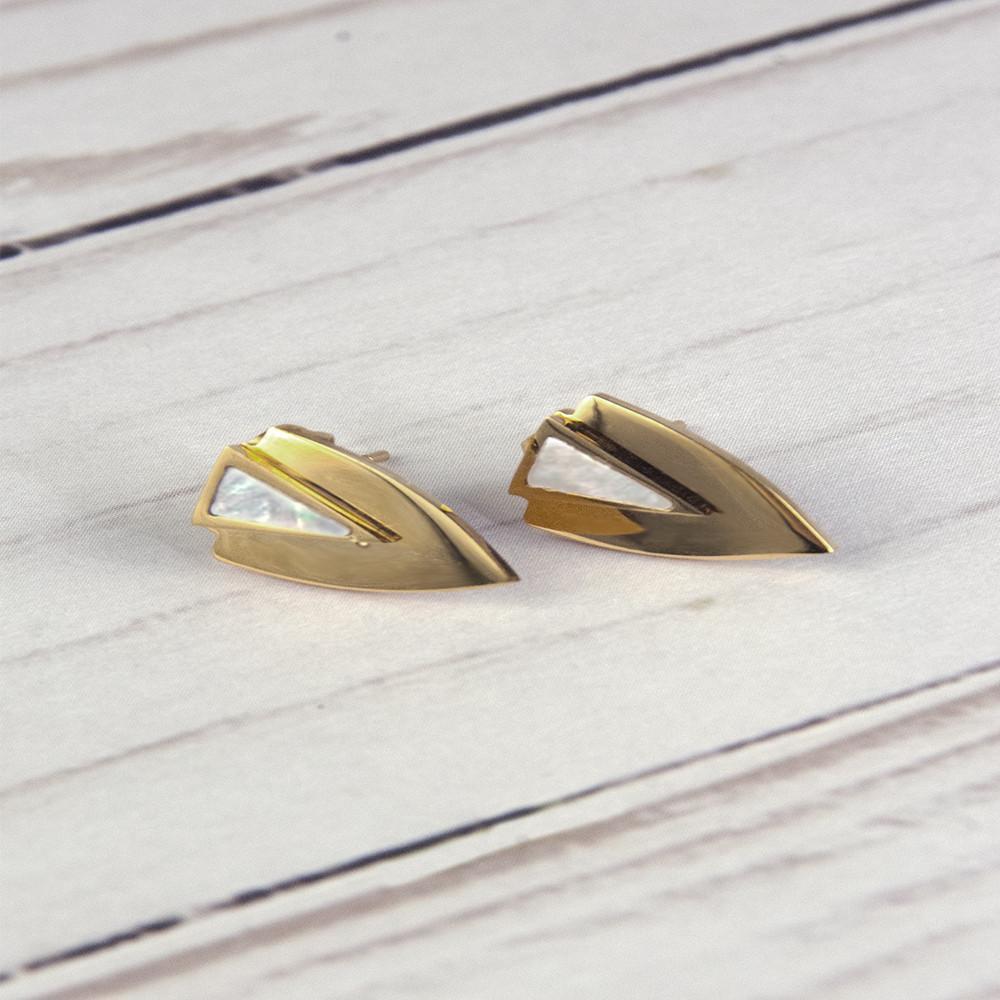 ClaudiaG Chevron Earrings- Gold