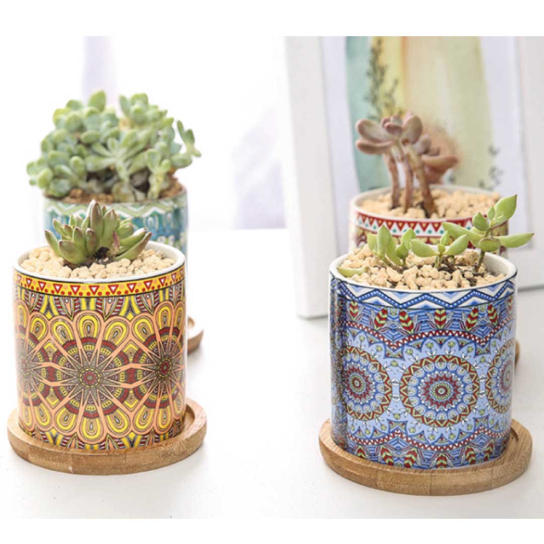 ClaudiaG Mandala Planter (Set of 4)