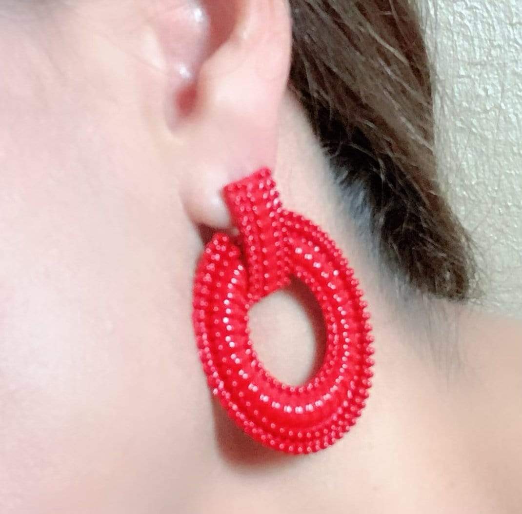 ClaudiaG Petra -Red Earrings