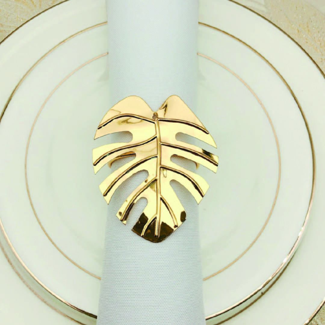 ClaudiaG Leaf Napkin Ring Set