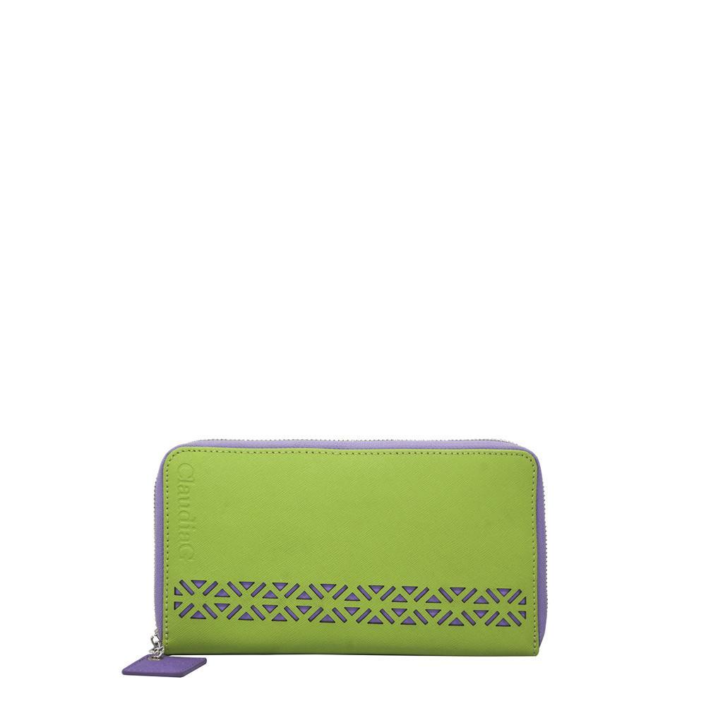ClaudiaG Lotus Wallet-Lime Green/Plum