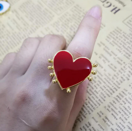 ClaudiaG Red Heart Ring