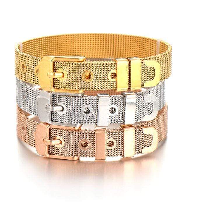 ClaudiaG Stainless Steel Slider Bracelet -Rose Gold