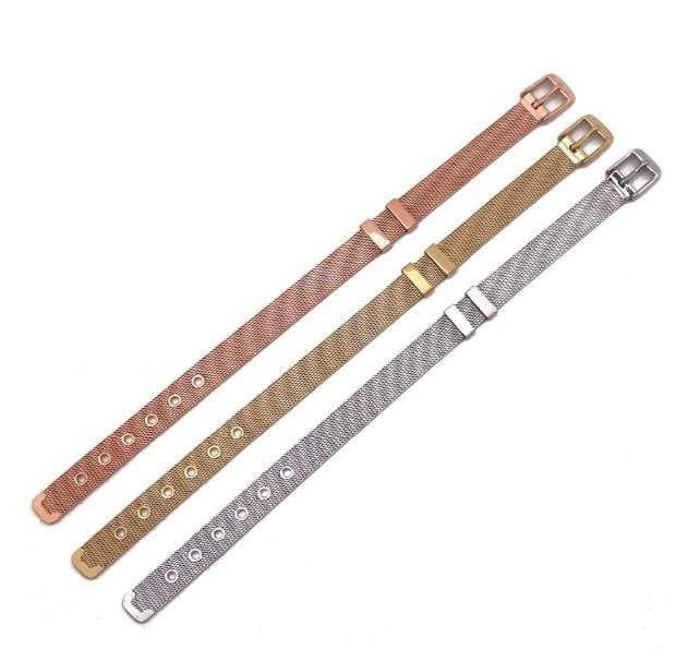 ClaudiaG Stainless Steel Slider Bracelet -Rose Gold