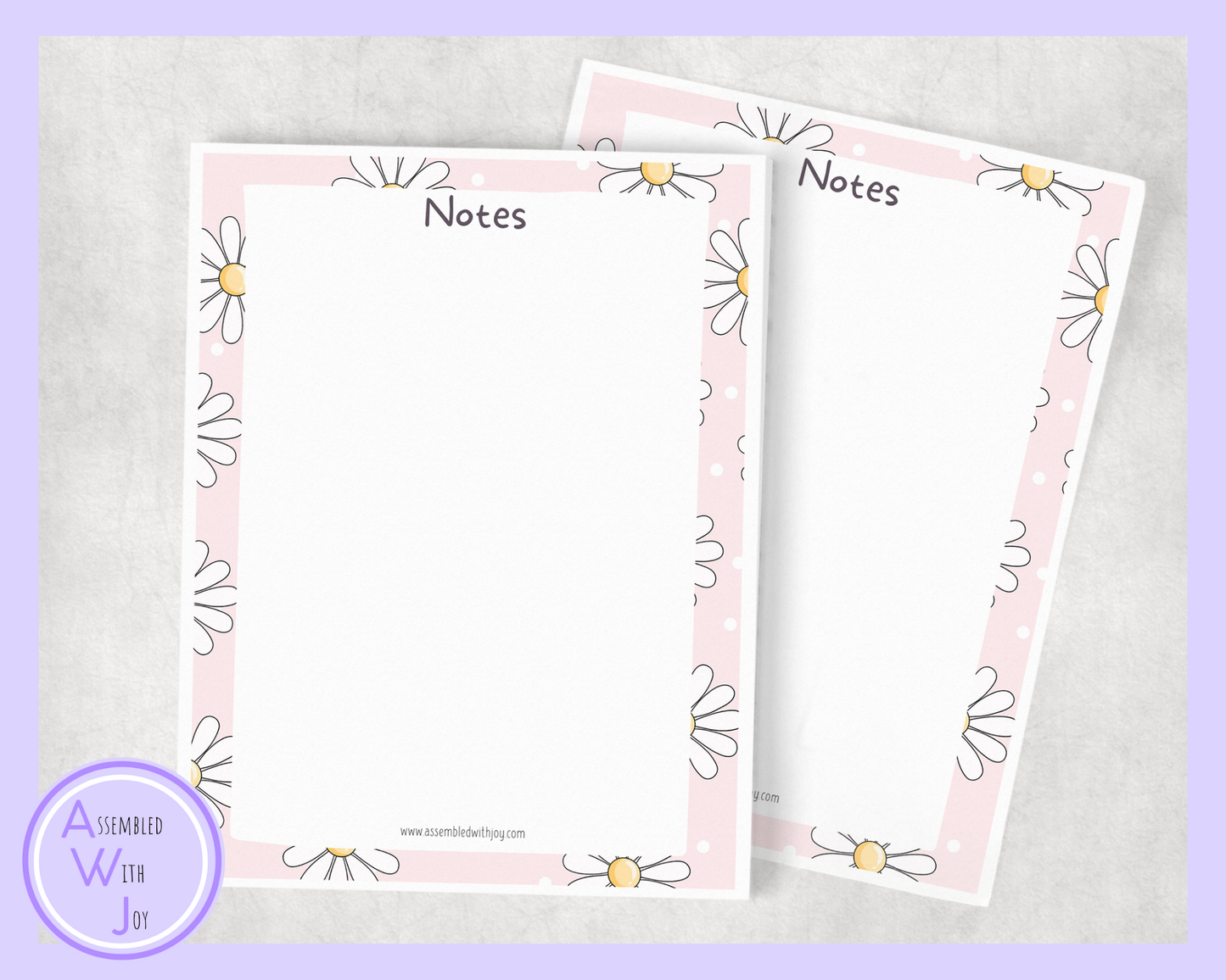 Pink Daisies Notepad