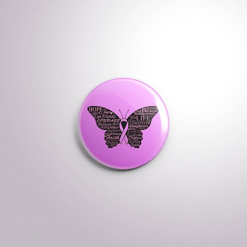 Exchangeable Badge Button Breast Cancer
