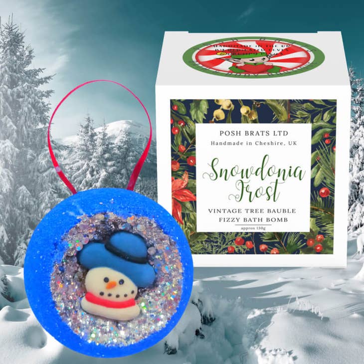 Snowdonia Frost Bath Bomb Tree Bauble Christmas Gift Box