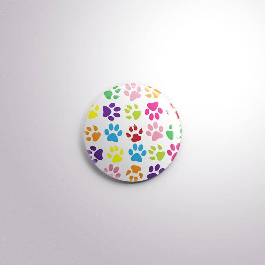 Exchangeable Badge Button Pawprints