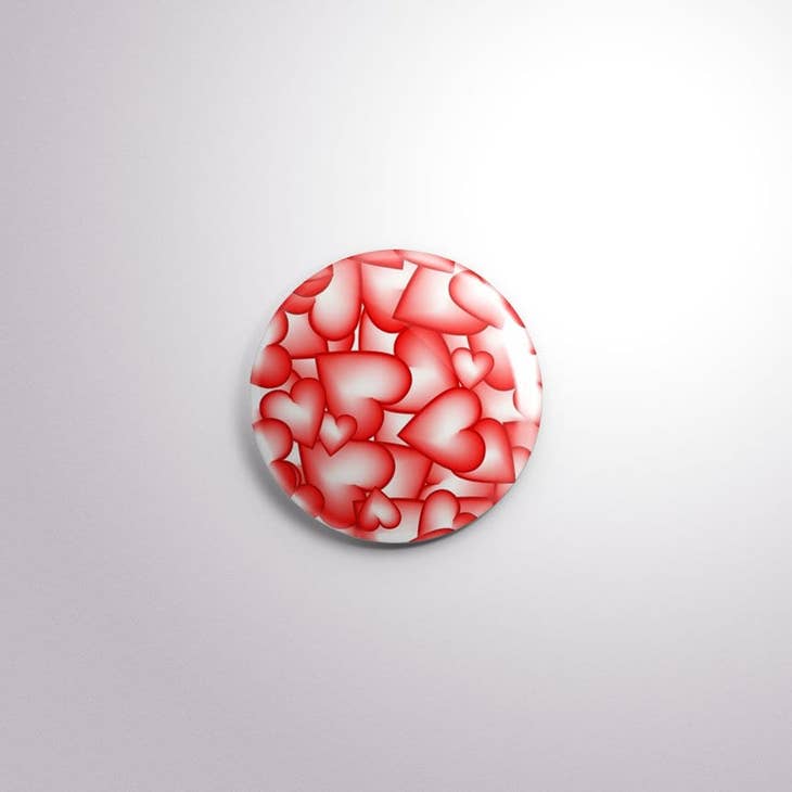 Exchangeable Badge Button Valentines Day