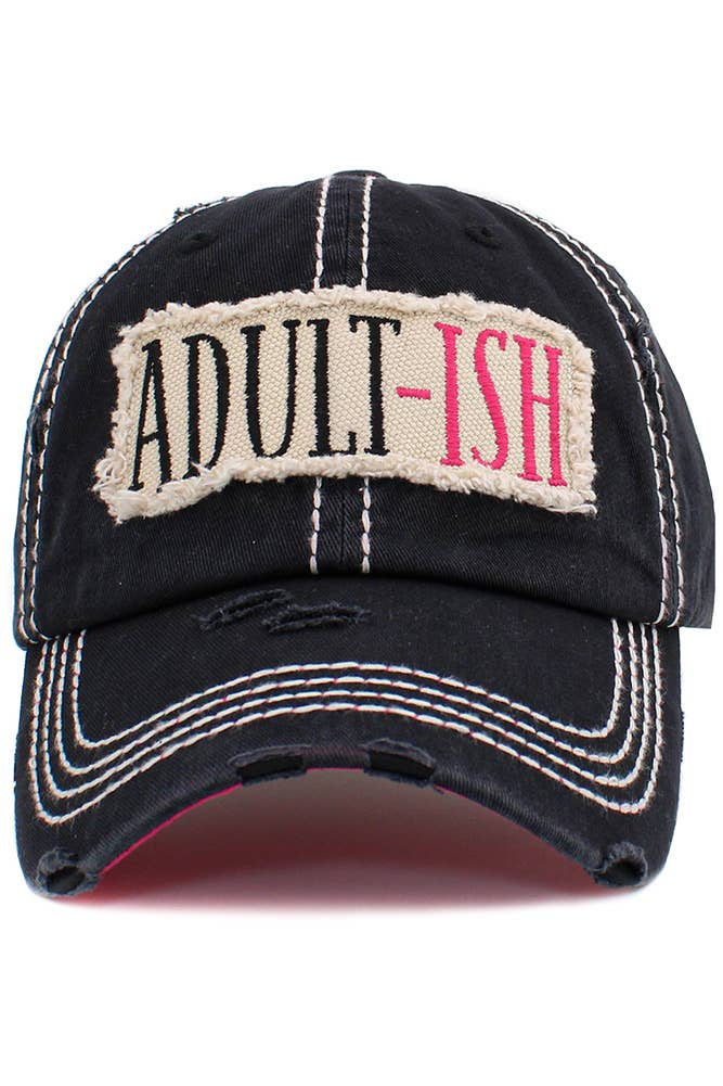 ADULT-ISH Vintage Distressed Baseball Cap
