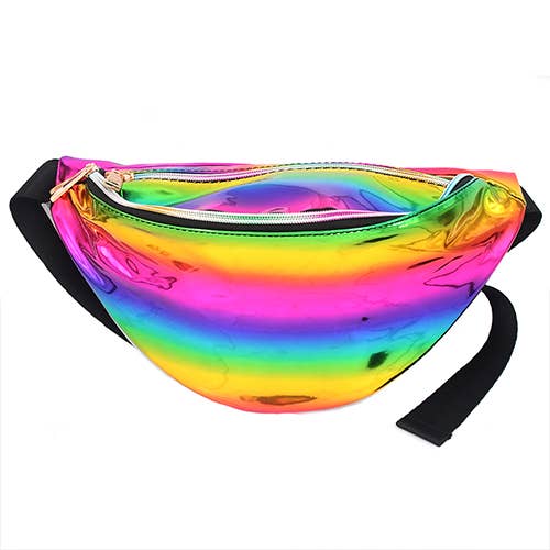 Rainbow Holographic Fanny Pack Pride Multi