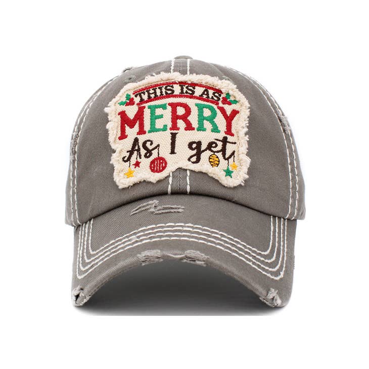 THIS IS AS MERRY AS I GET Vintage Baseball Cap