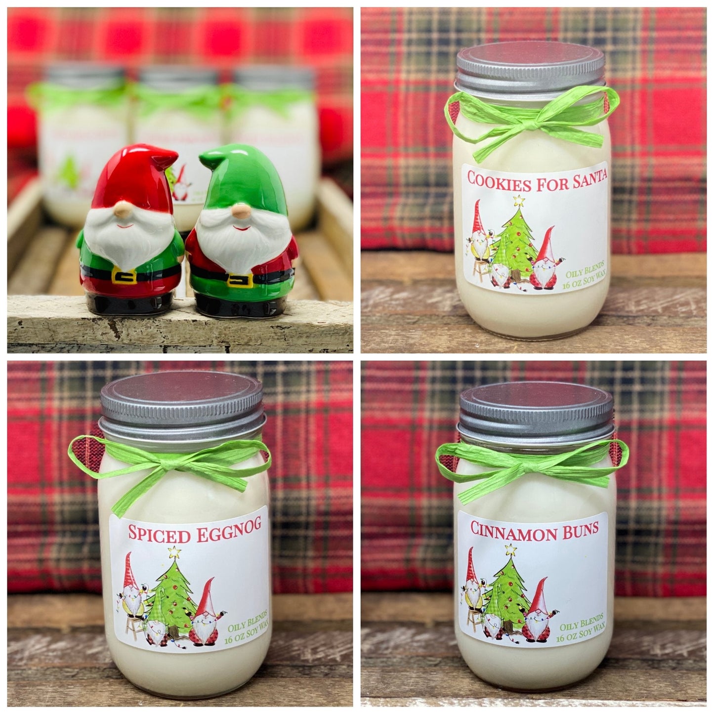 Gnome Christmas Candles - 100 Hour Burn Time Soy Wax Candles - Oily BlendsGnome Christmas Candles - 100 Hour Burn Time Soy Wax Candles