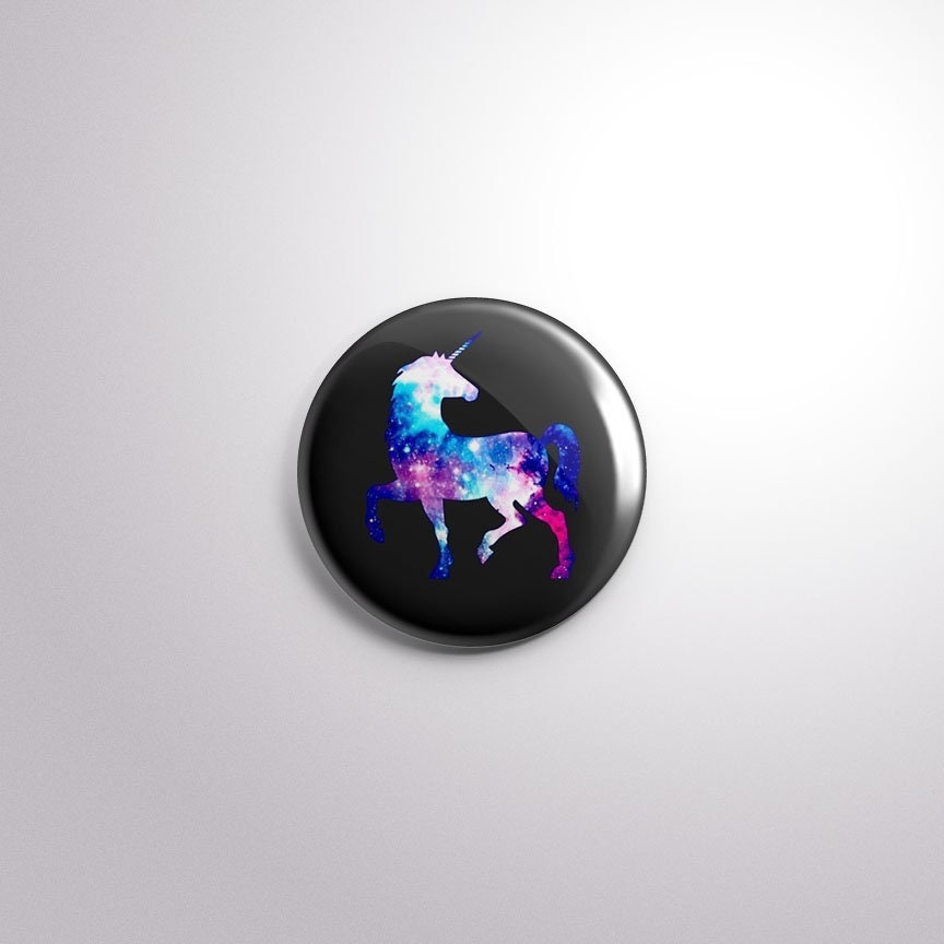 Exchangeable Badge Button Unicorn