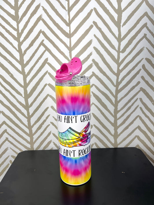 Tie dye shoe tumbler