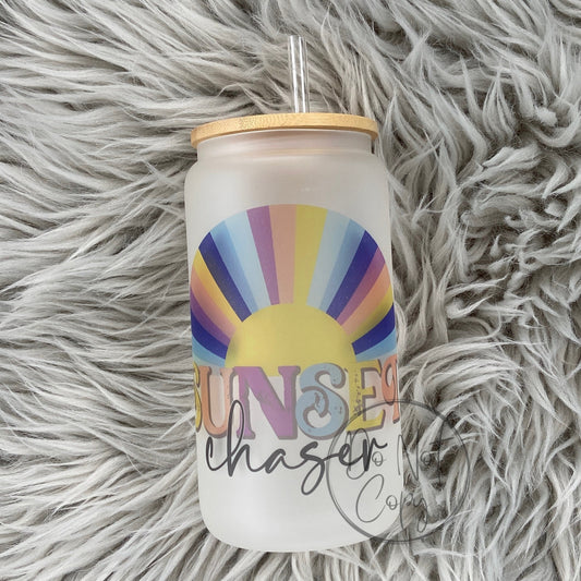 Sunset Chaser Glass Can