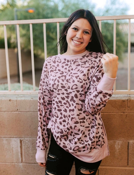 Pink Leopard Sweatshirt