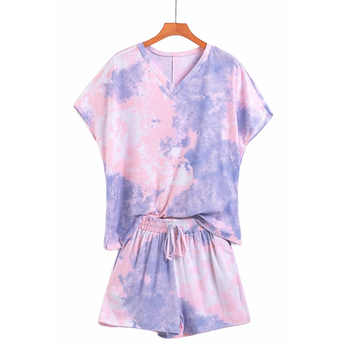 Multicolor Tie Dye Lounge PJ Set