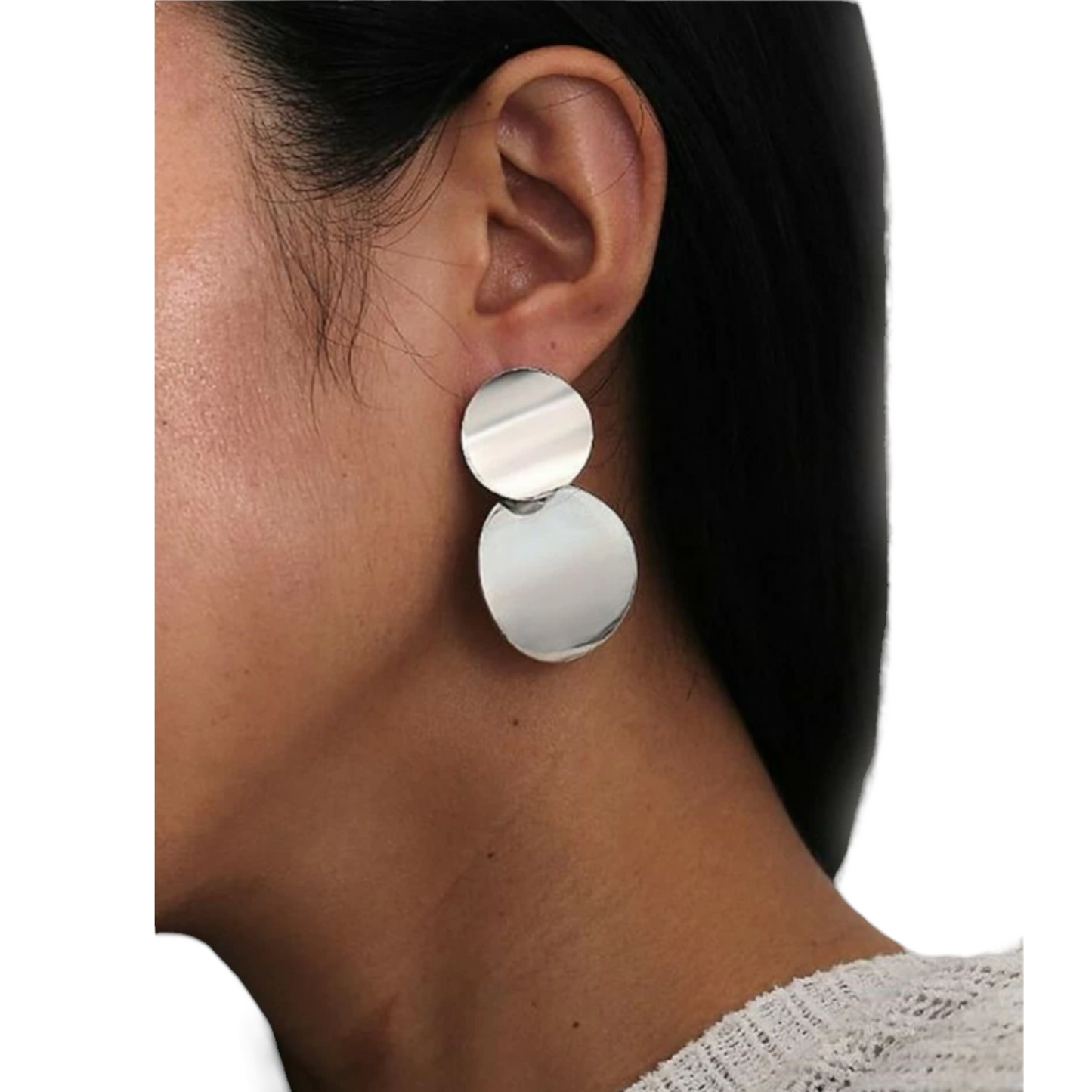 Silver Circle Stud Earring