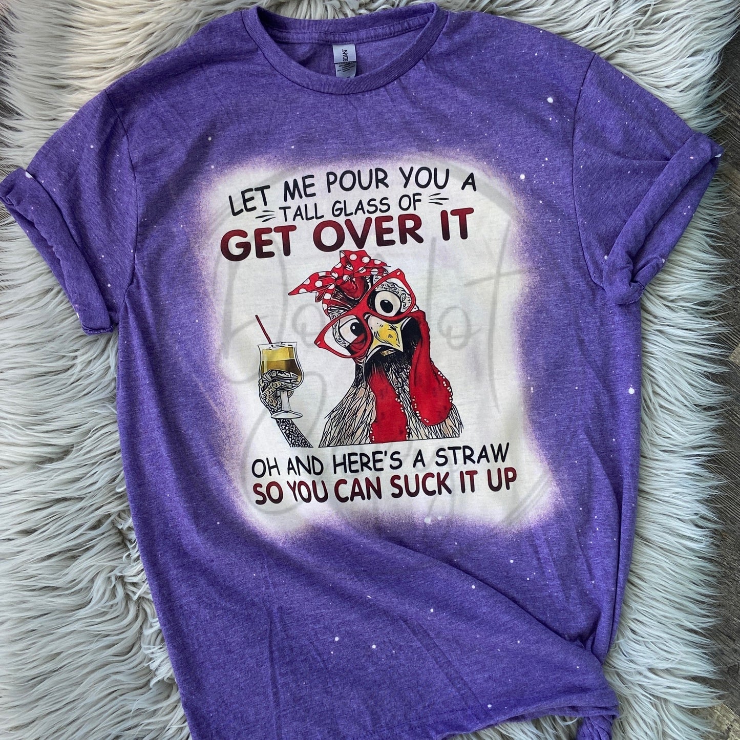 Get over it Chicken Purple Tee