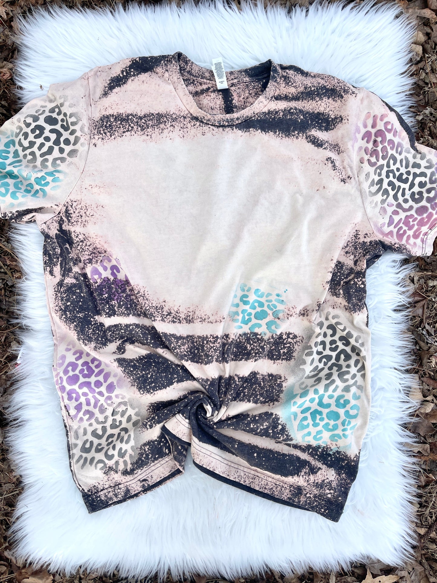 Leopard dyed Blank bleached