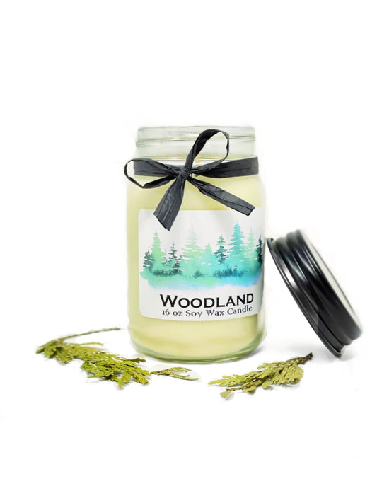 Woodland Soy Wax Candles with Fir Tips