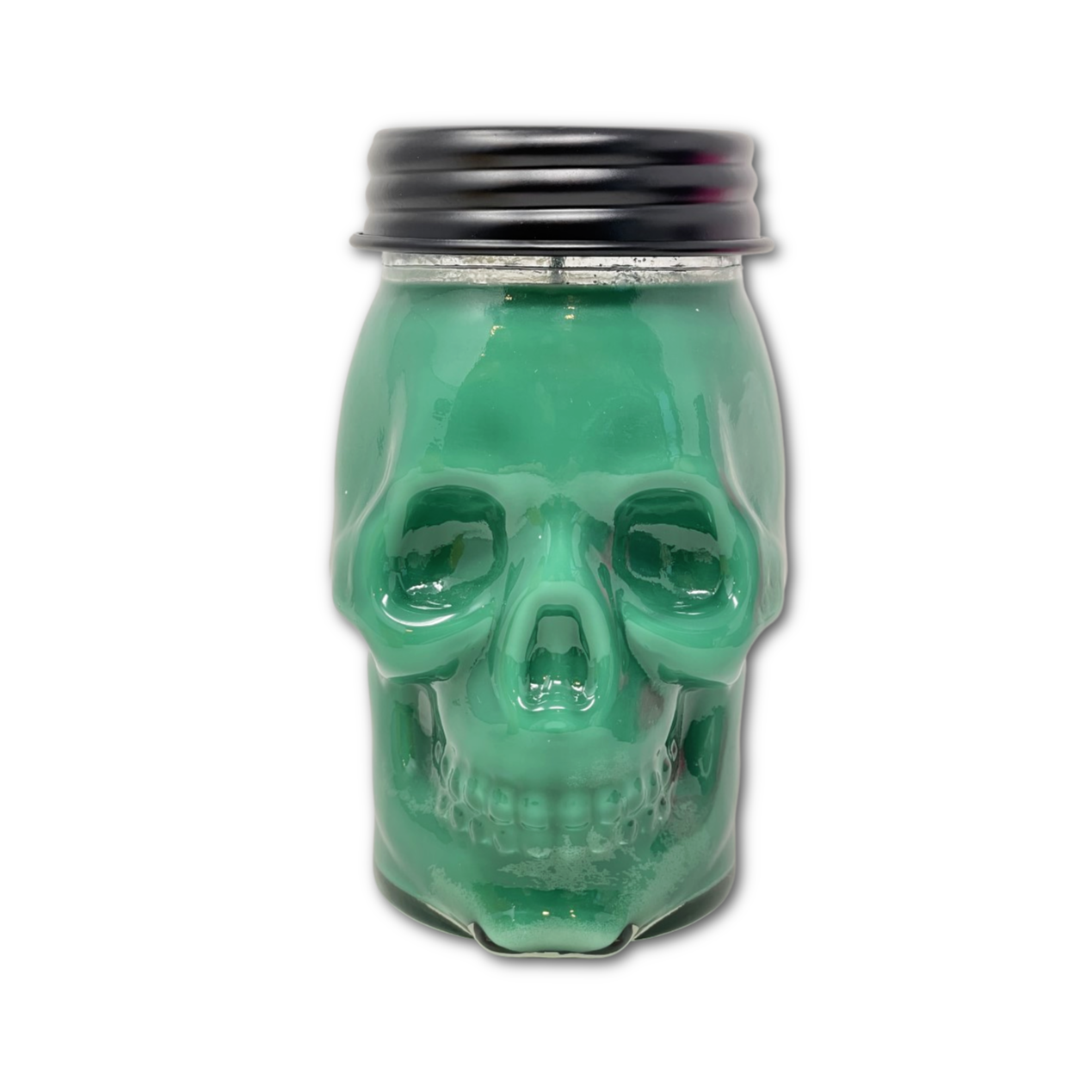 Mardi Gras Skull Candles in Specialty Jar with Glitter