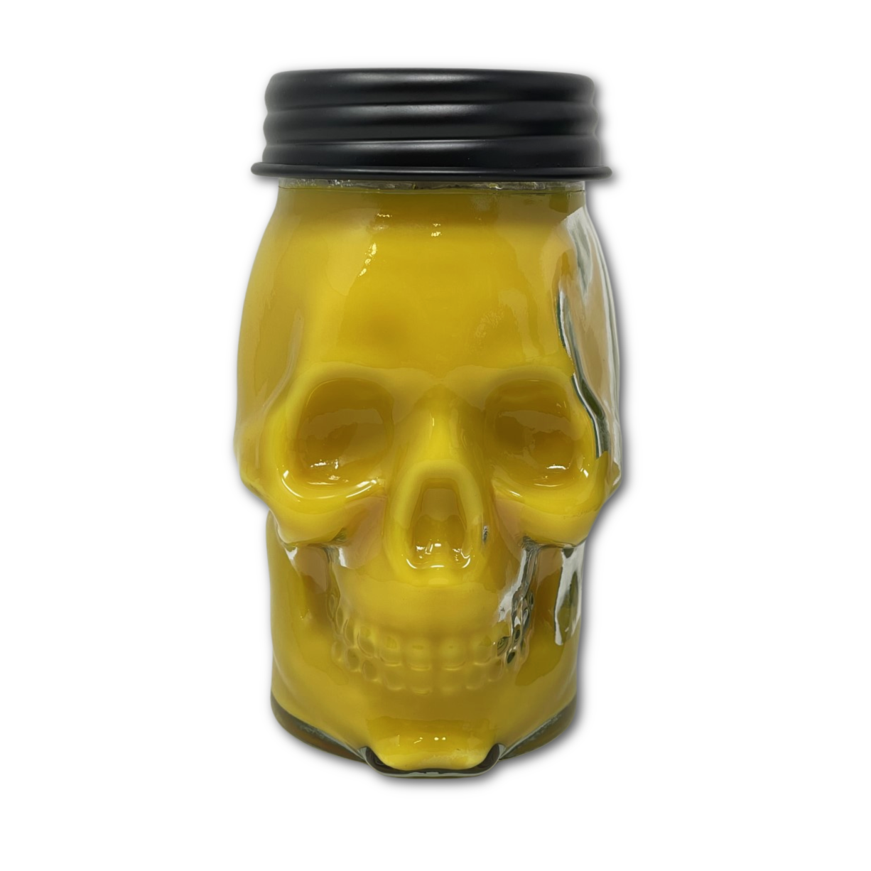 Mardi Gras Skull Candles in Specialty Jar with Glitter